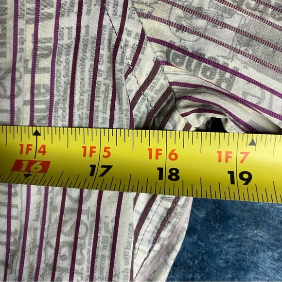 Desigual Mens Button Shirt Striped Long Sleeve Regular Fit Italian Fabric Sz S - Picture 11 of 12